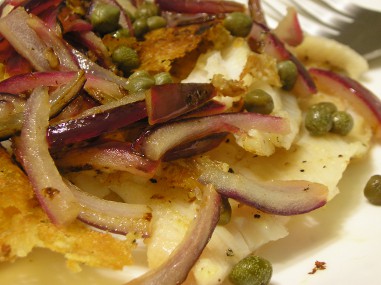 Sautéed sole with browned butter and capers