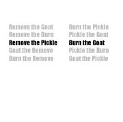 Remove the Pickle / Burn the Goat split album cover